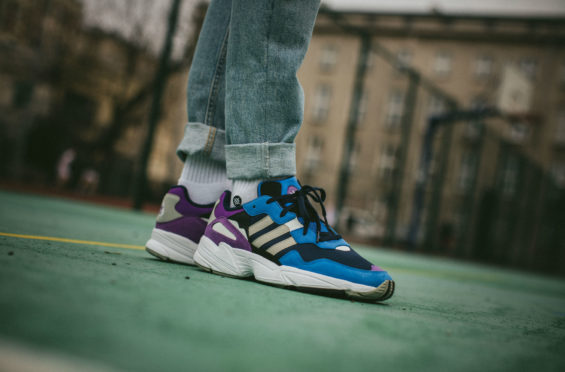 blue and purple adidas